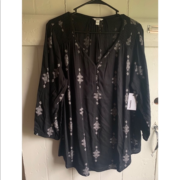 Sonoma Tops - Brand New Black W/ Boho Pattern Sonoma Top 🖤